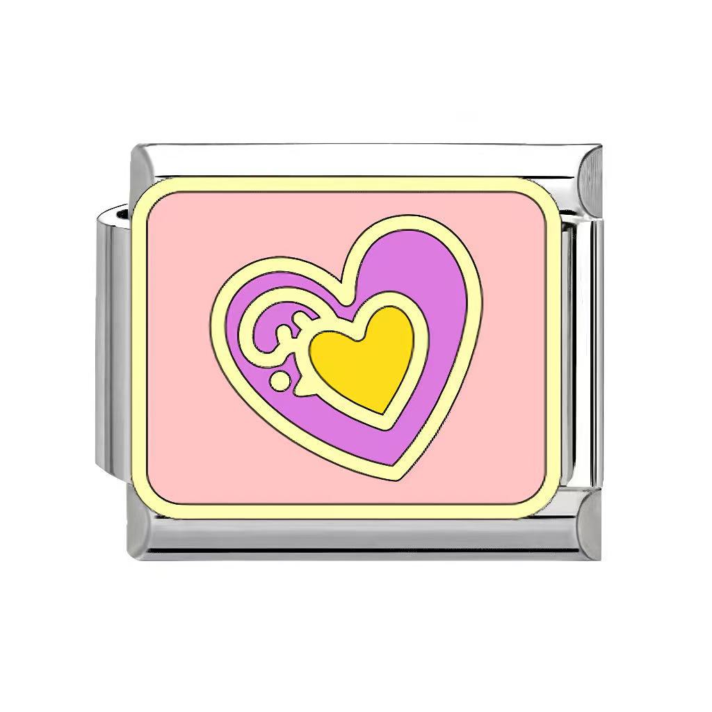 Wholesale Italian Charm Bracelet 9mm DIY Splicing heart Creative Stainless Steel Composable Bracelet