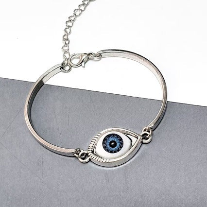 Wholesale Evil Eye Blue Eye Bracelet Zinc Alloy Jewelry Accessory with Extension Chain