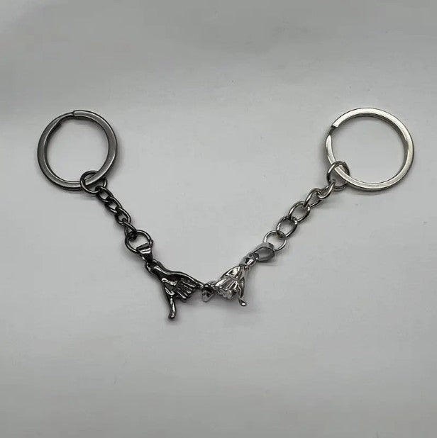 Wholesale couple hand in hand creative keychain