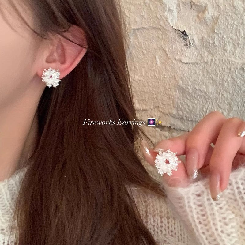 Wholesale sunflower geometric pearl earrings