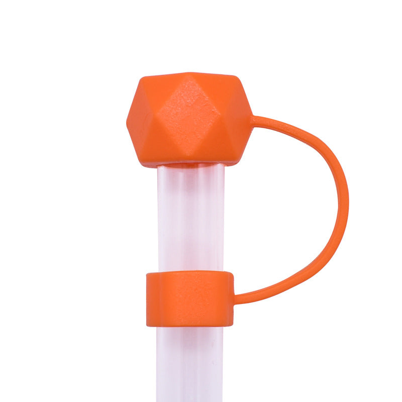 Wholesale 5pcs Candy Color Series 10mm PVC Soft Straw Tube Cap
