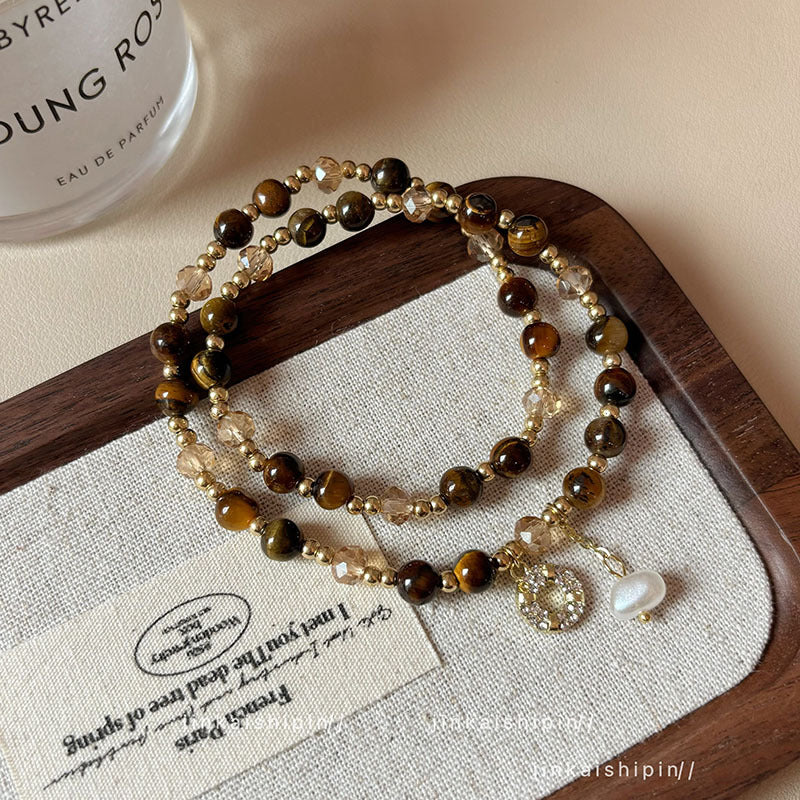 Wholesale Tiger Eye Beaded Bracelet  Stacked Bracelet