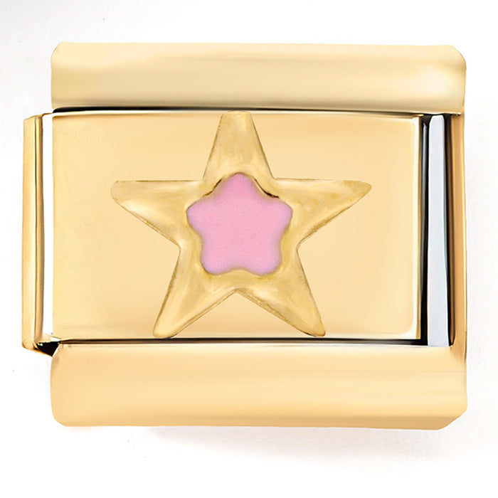 Wholesale Italian Charm Bracelet 9mm DIY Splicing Creative Pattern Stainless Steel Composable Bracelet