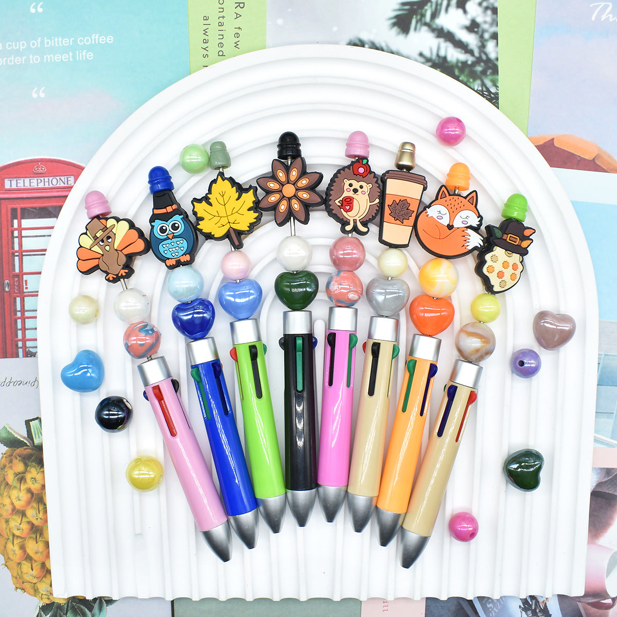 Wholesale Random 100pcs Thanksgiving PVC Soft Beads DIY Beaded Pen Accessories ACC-BDS-RYY011