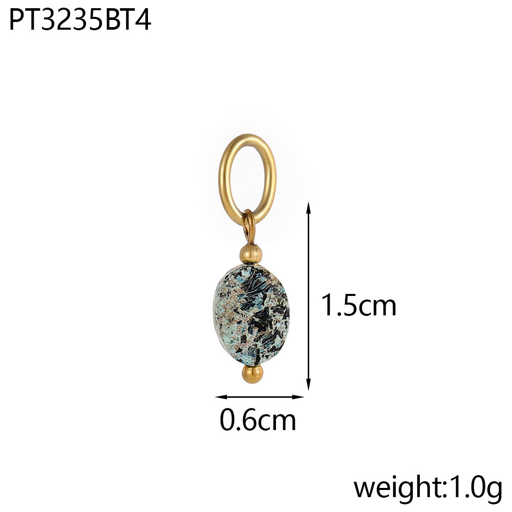 Wholesale DIY pendant accessories 14 color natural stone accessories