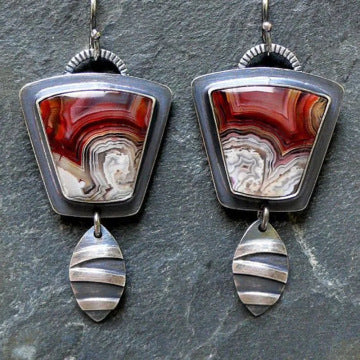 Wholesale Flower Purple Diamond Earrings