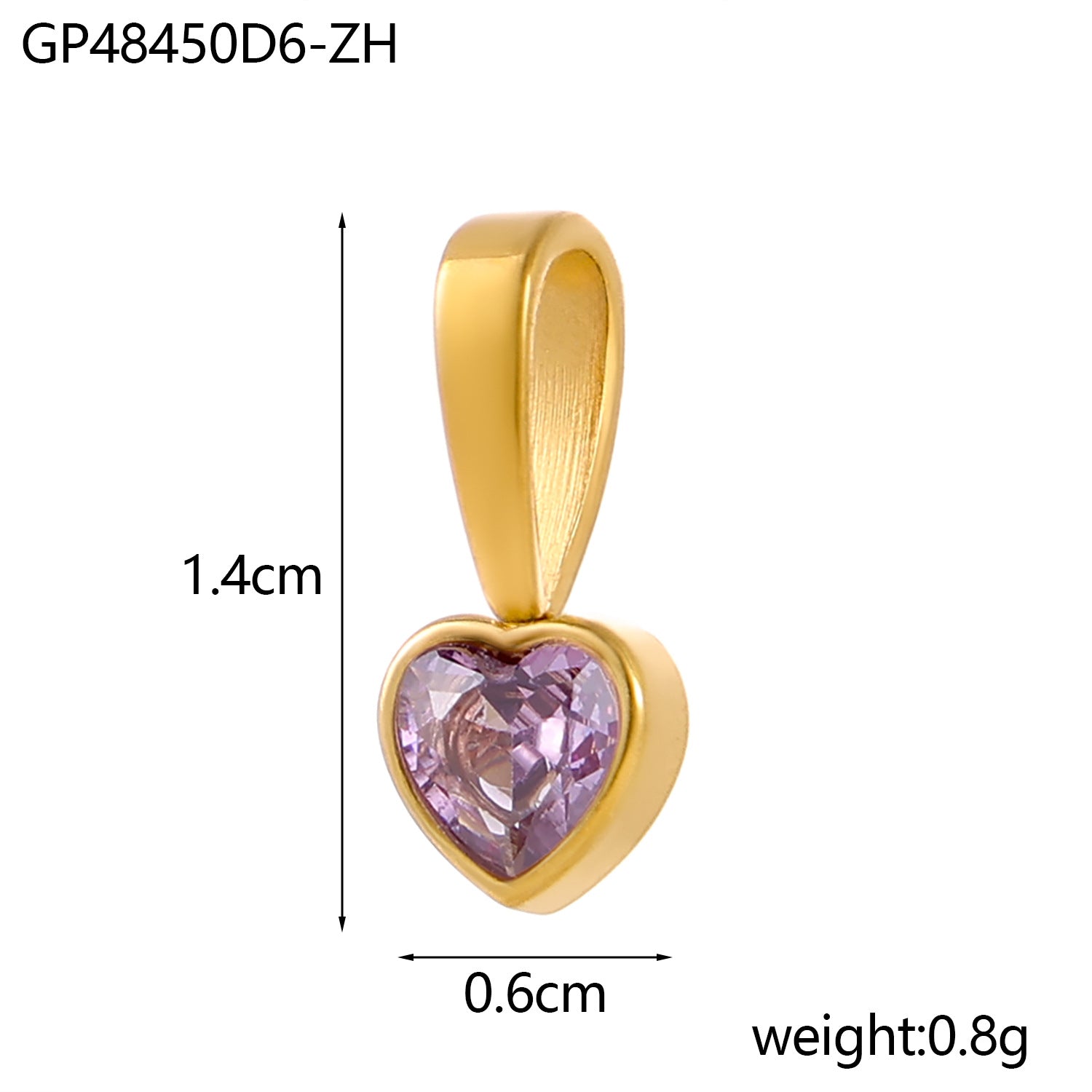 Wholesale DIY Colored Zircon Twelve Birthday Stone Pendant
