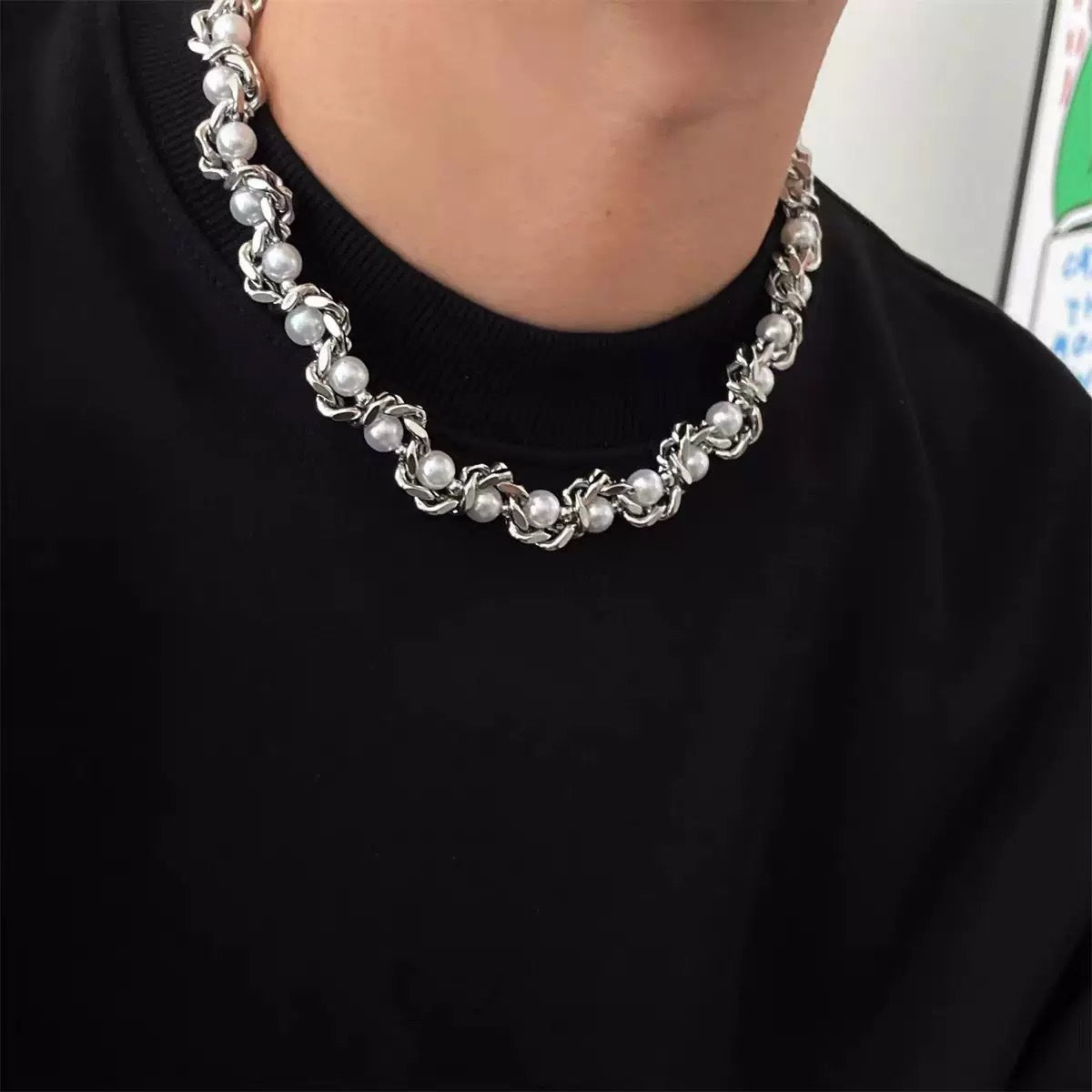 Wholesale Boutique Alloy Pearl Wrapped Choker Necklace Fashion Accessory For Women