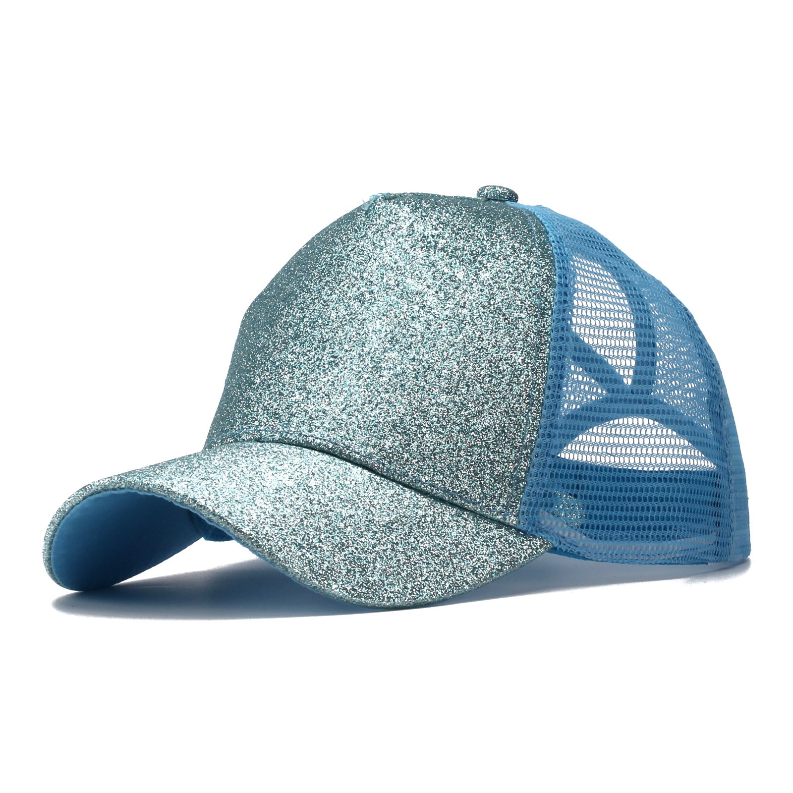 Wholesale Ponytail Cap Glitter Baseball Net Cap Peaked Cap ACC-HT-JingHong003