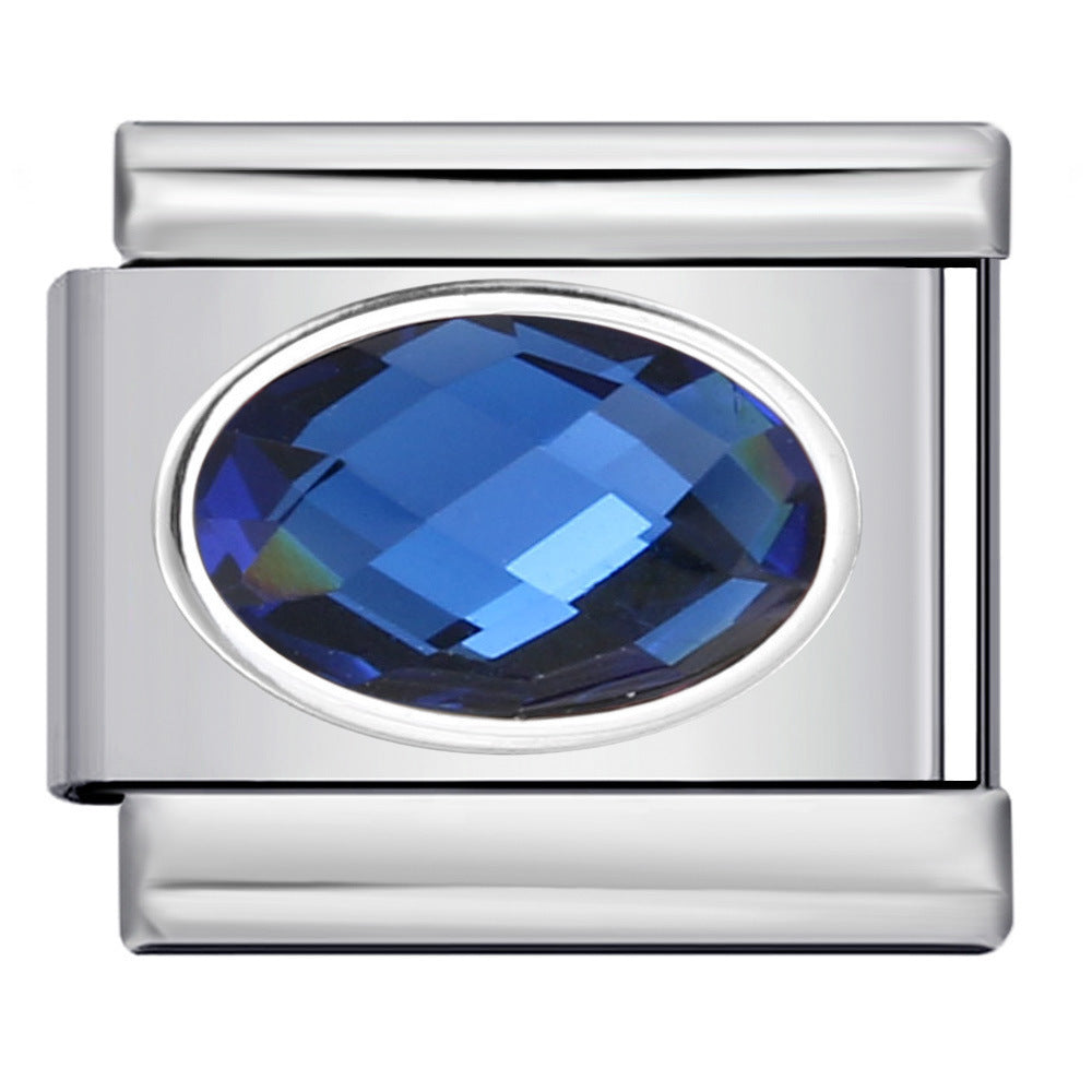 Wholesale  Italian Charm Bracelet 9mm DIYOval-shaped Creative Stainless Steel Composable Bracelet