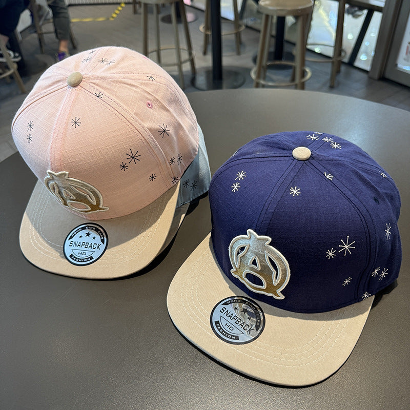 Wholesale Flat Hat  Hip Hop Hat  A Letter All-match Baseball Cap