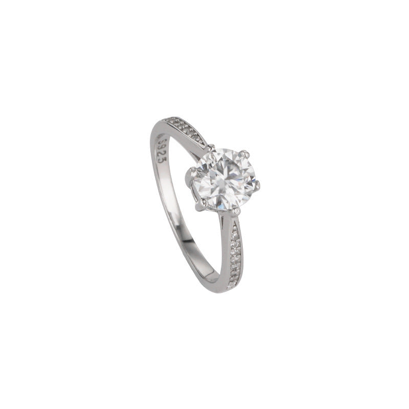 Wholesale Moissanite Diamond Ring 1 karat six-claw classic couple ring