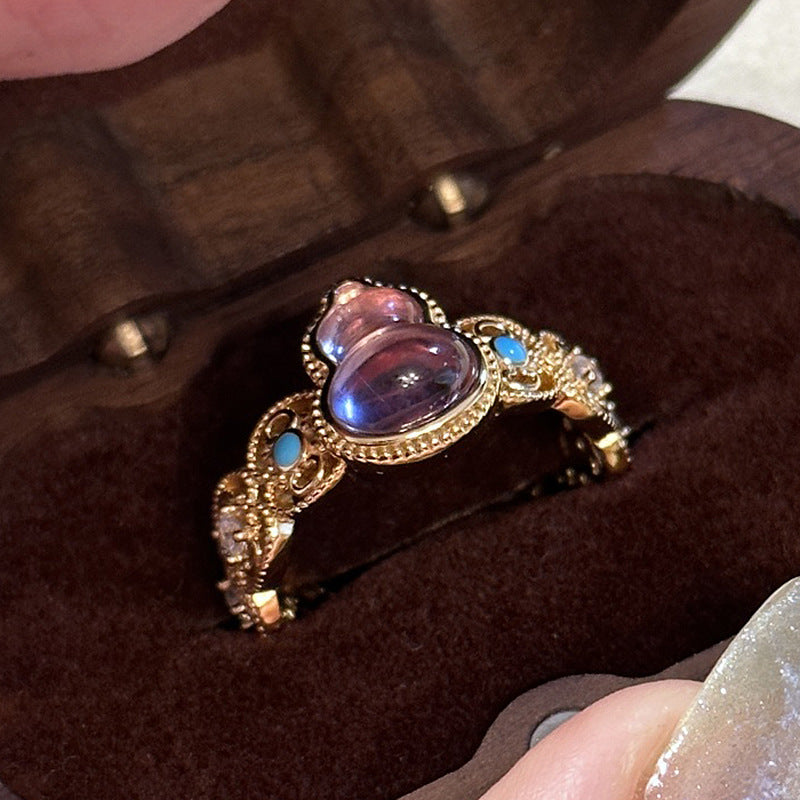 Wholesale Nine Purple Fire Gourd Ring Female