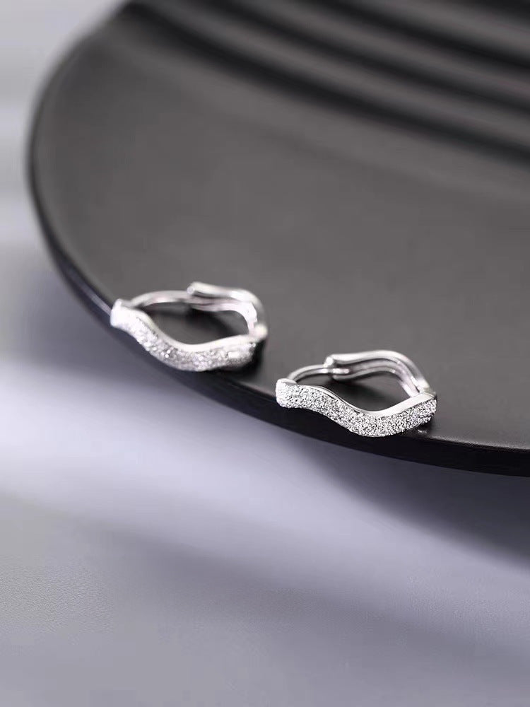 Wholesale 925 sterling silver needle plain earrings