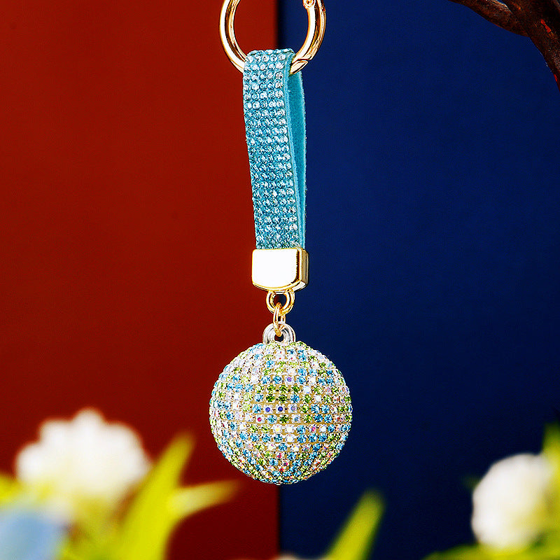 Wholesale Creative Diamond Mixed Color Ball Alloy Keychain ACC-KC-RuiYuan009