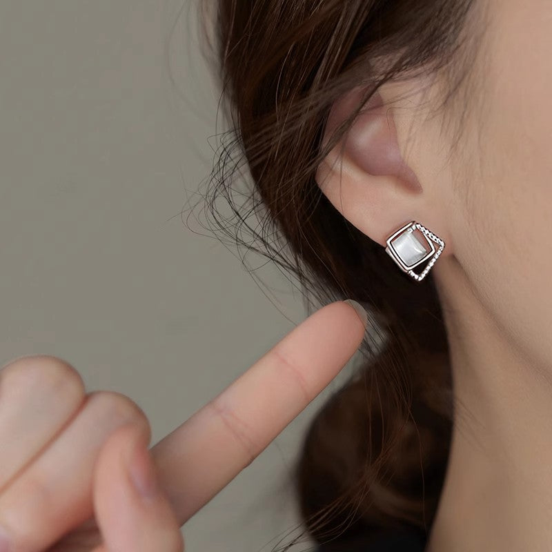 Wholesale  925 Sterling Silver Geometric Earrings