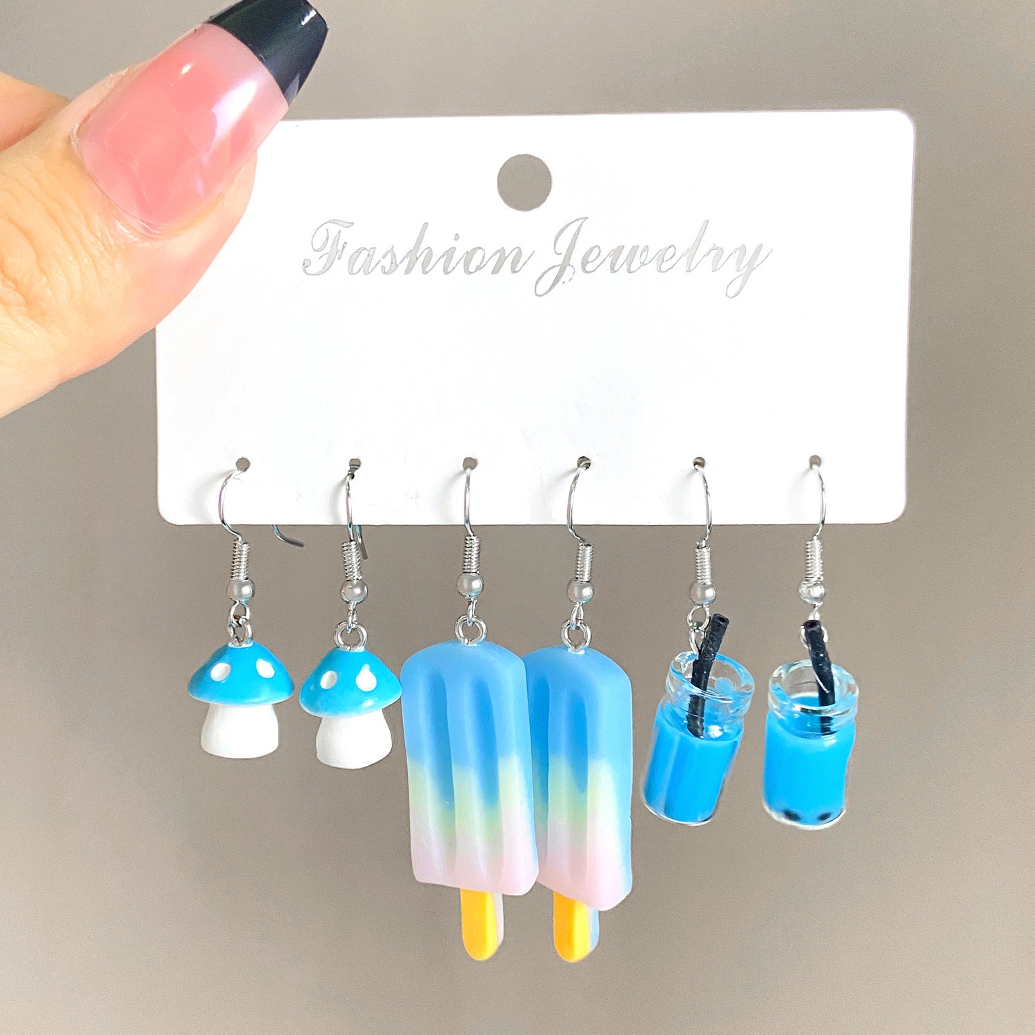Wholesale  Acrylic Earrings Set Combination  Cartoon Butterfly Frog  Earrings