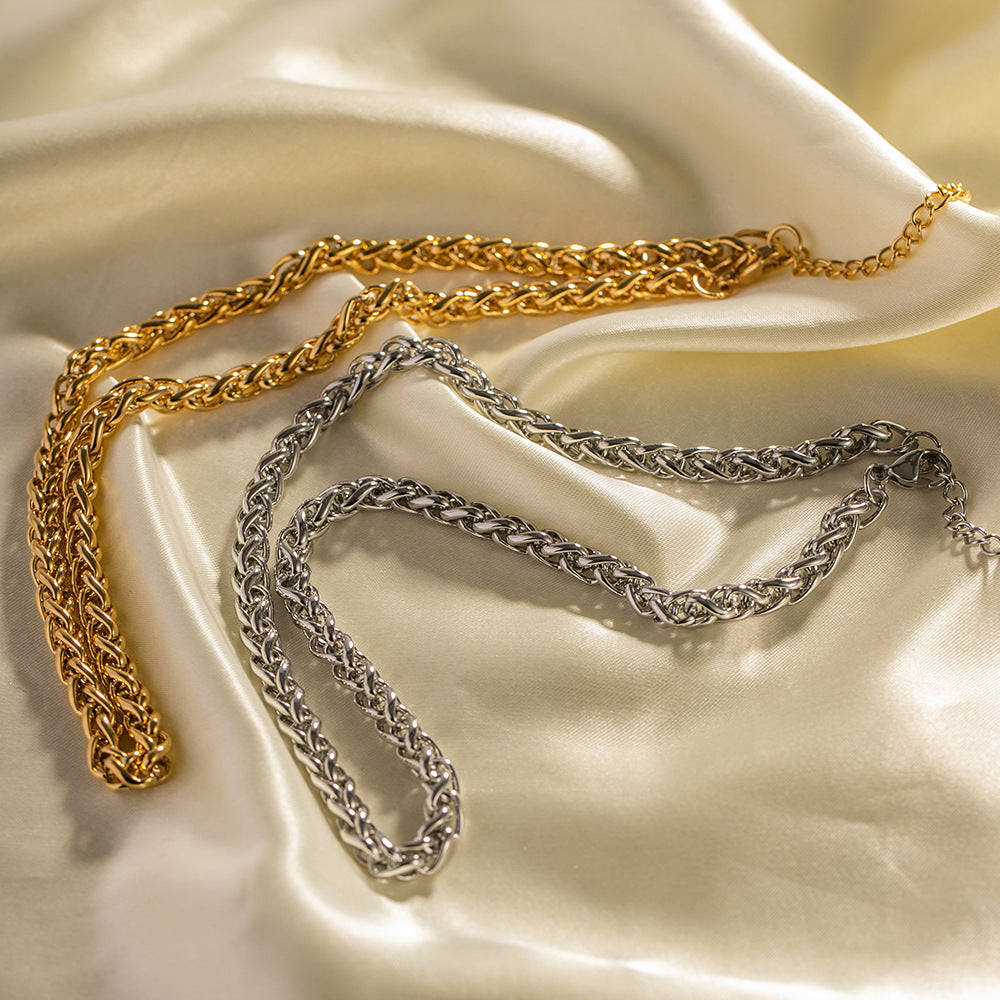 Wholesale 18K Gold Plated Stainless Steel Bracelet Necklaces ACC-BT-JD008