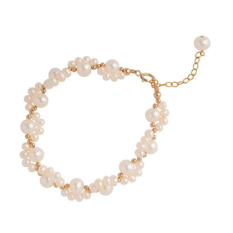 Wholesale Woven Cat Claw Pearl Bracelet,  Handmade Jewelry Accessory,  Stylish Gift for Women