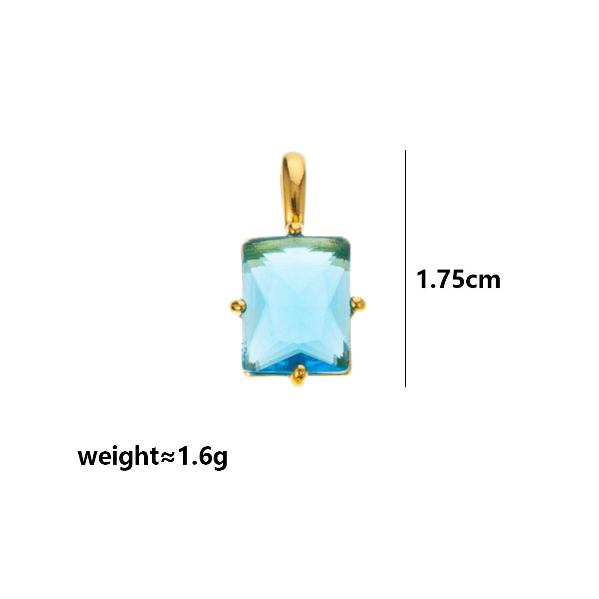 Wholesale Copper Electroplated Geometric Birthstone Pendant DIY Jewelry Accessory for Party