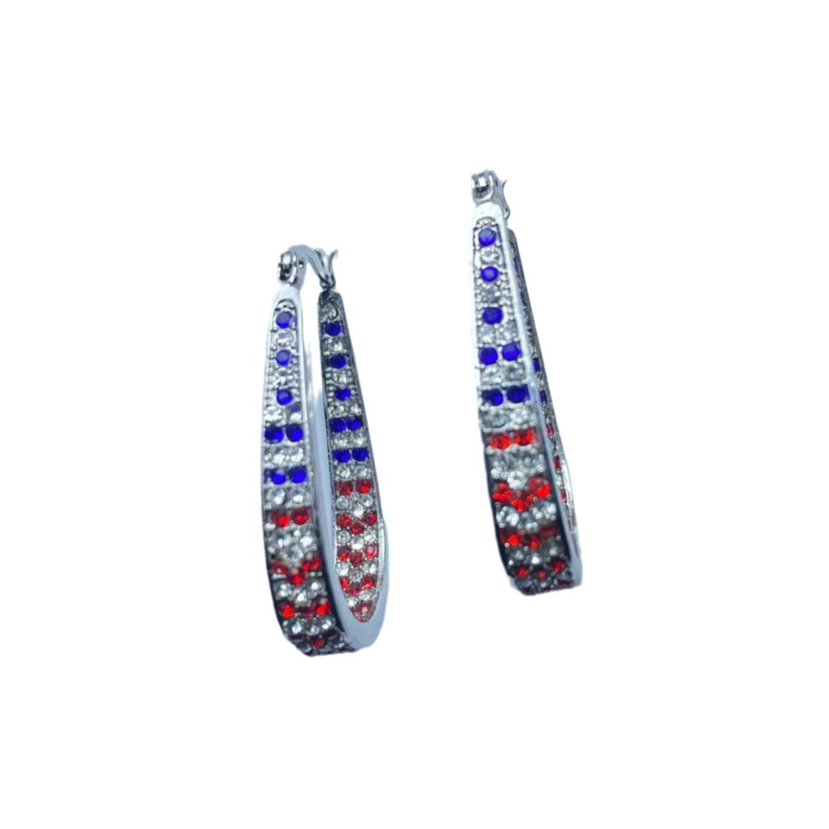 Wholesale American Independence Day Collection American Flag Earrings Red White and Blue Pendant Earrings Bracelet ACC-ES-WaSai001