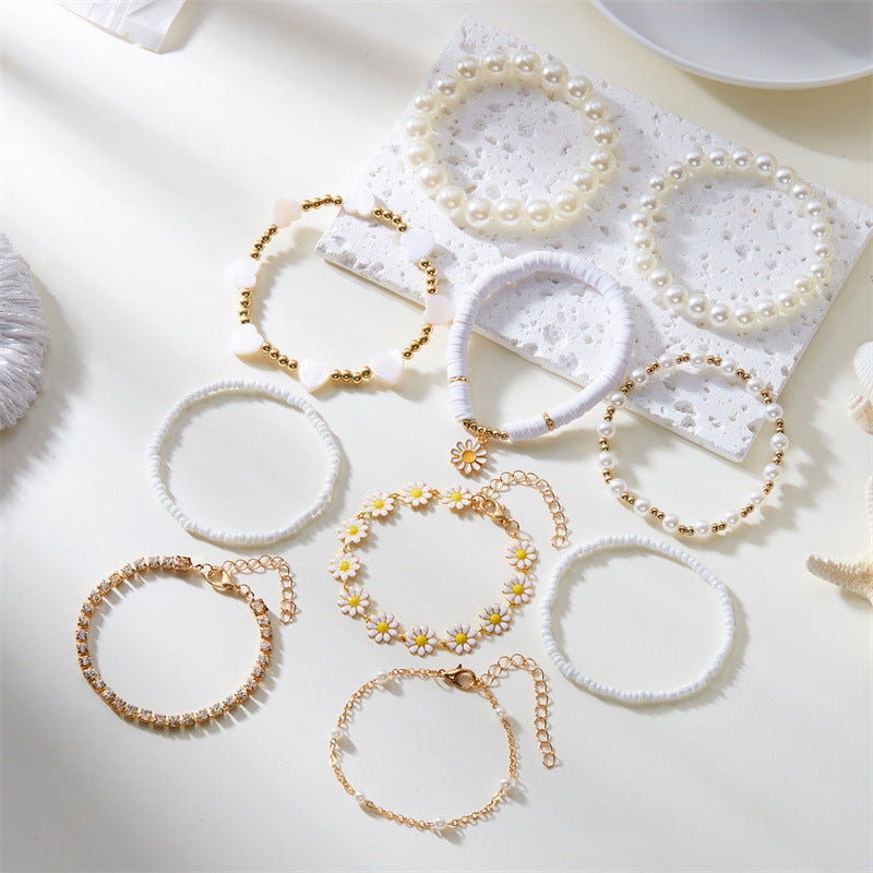 Wholesale  Flower Beaded Bracelet suit