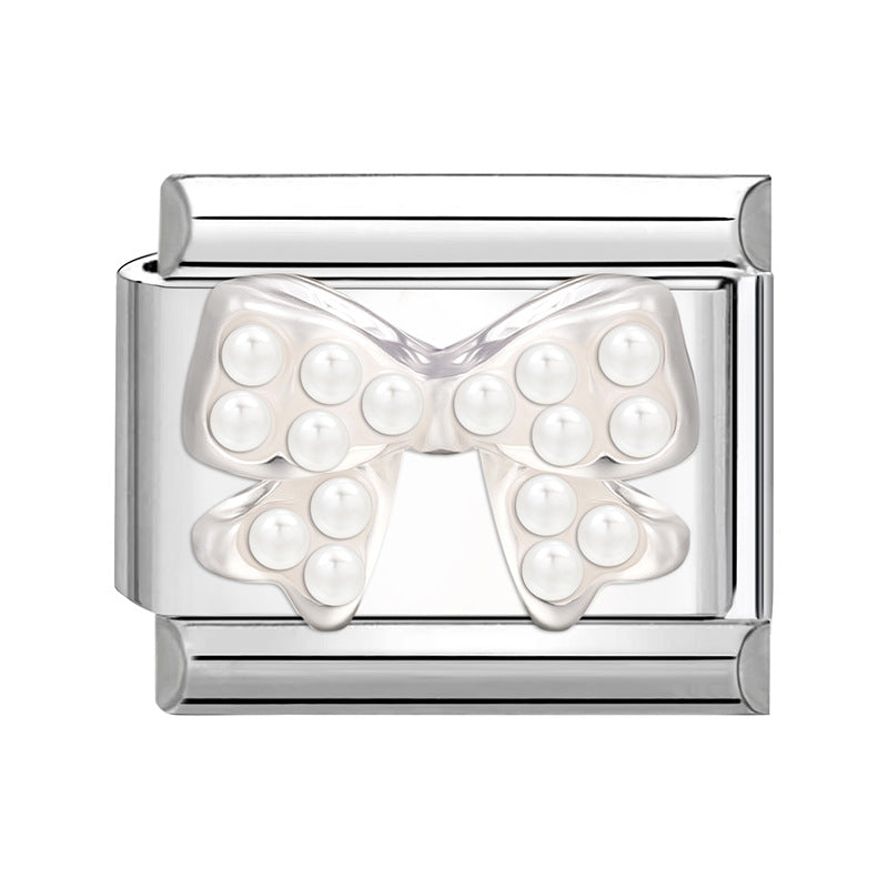 Wholesale Italian Charm Bracelet 9mm DIY Splicing Creative Pattern Stainless Steel Composable Bracelet