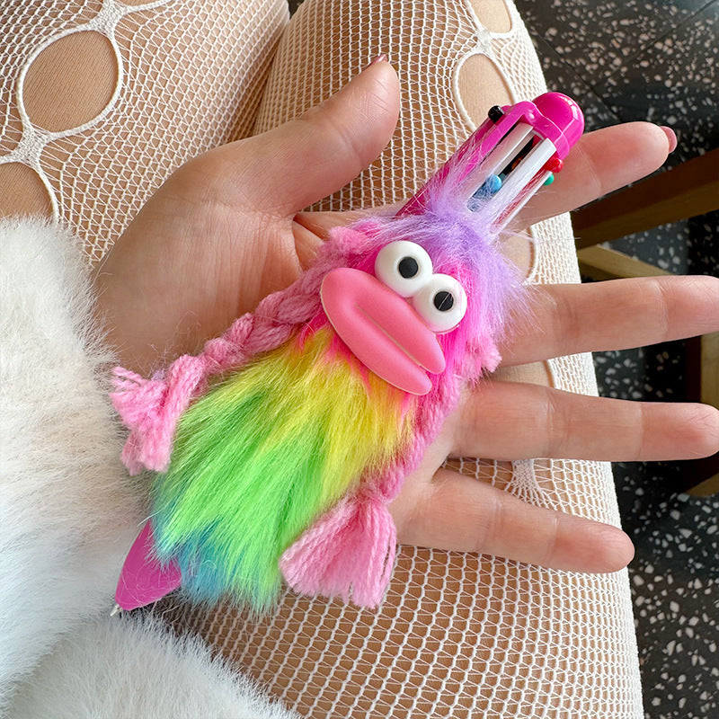 Wholesale Cartoon magic sausage mouth plush press ballpoint pen