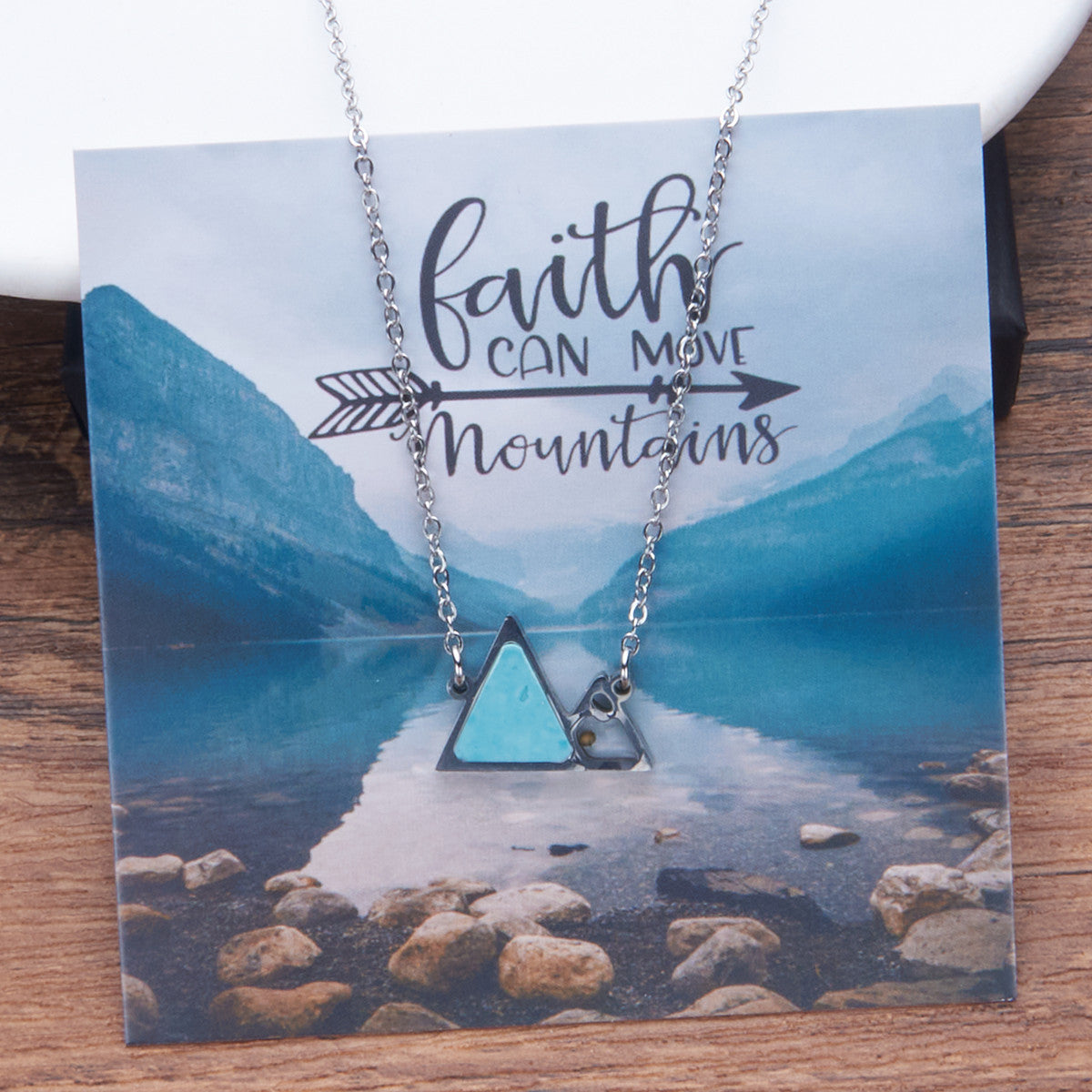 Wholesale Trendy Simple Stainless Steel Necklace - Turquoise &  Shell Design Jewelry Accessory for Gift or Boutique Resale