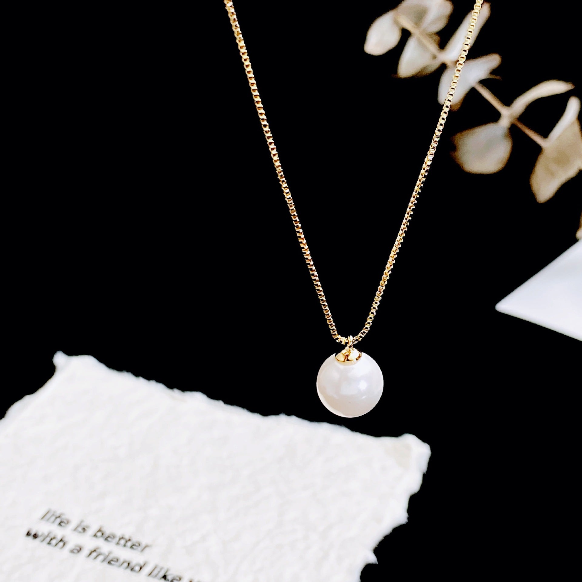 Wholesale Round Pearl Pendant Necklace