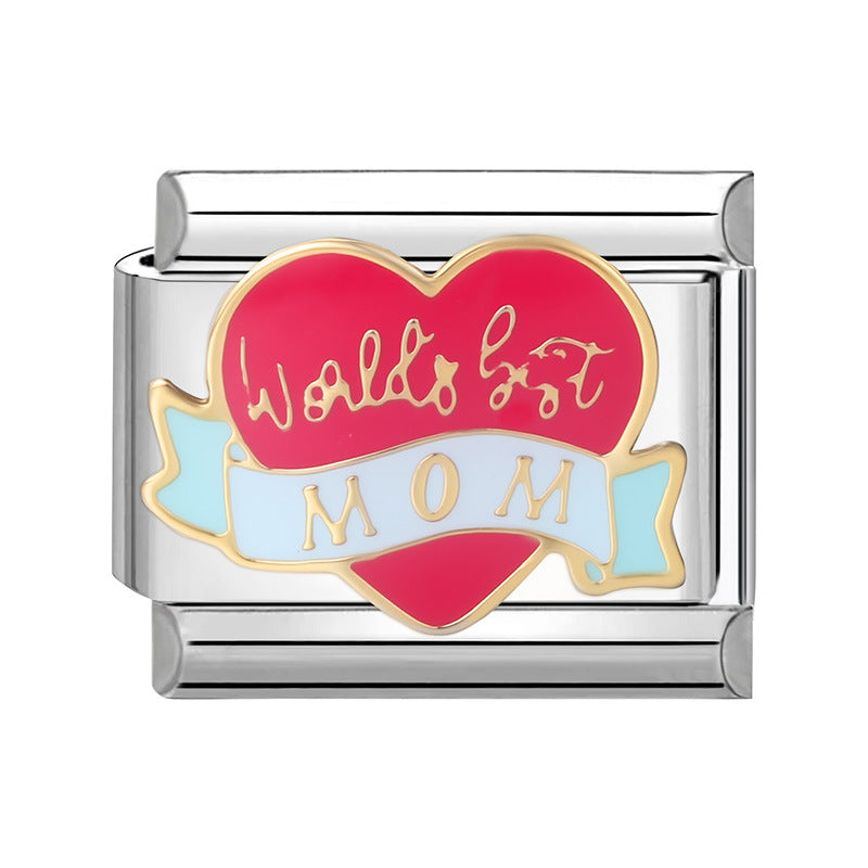 Wholesale Trendy DIY Jewelry Module Accessories Stainless Steel Electroplated Gift for Mother' s Day Resale