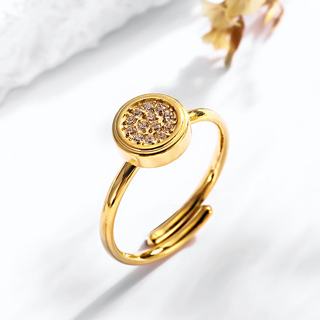 Wholesale 2PCS Titanium steel heart and flower geometric open ring