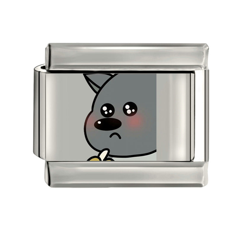 Wholesale Italian Charm Bracelet 9mm DIY Splicing Removable Stainless Steel Cartoon Composable Bracelet ACC-BT-XY041