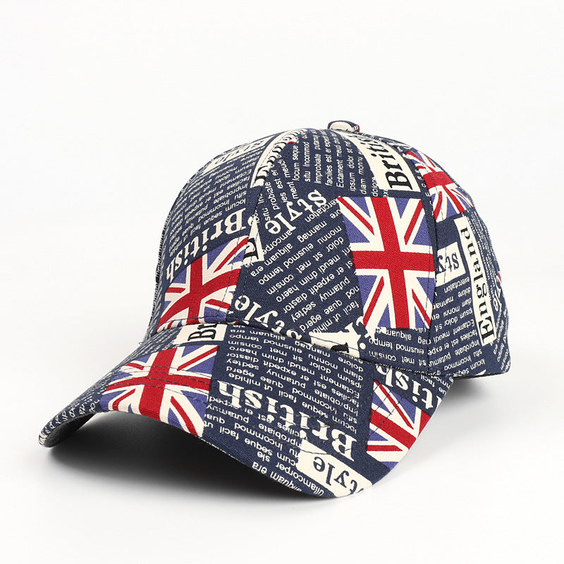 Wholesale British flag letter graffiti baseball cap