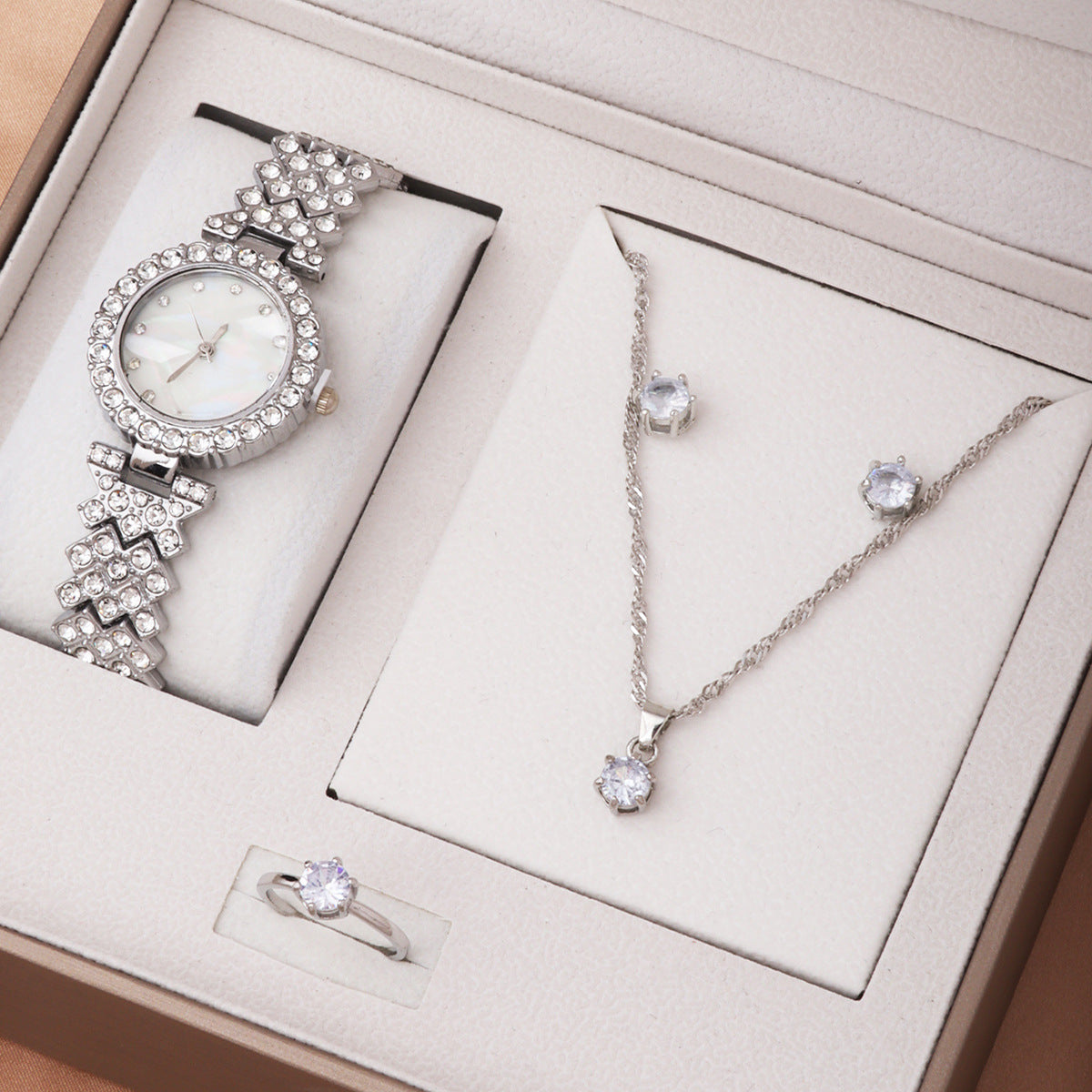 Wholesale fashion necklace, ring, earrings, three-piece set