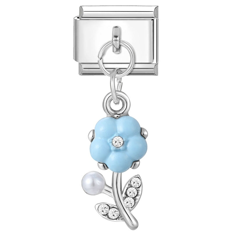 Wholesale Italian Charm Bracelet 9mm DIY Splicing Creative Pendant Stainless Steel Composable Bracelet