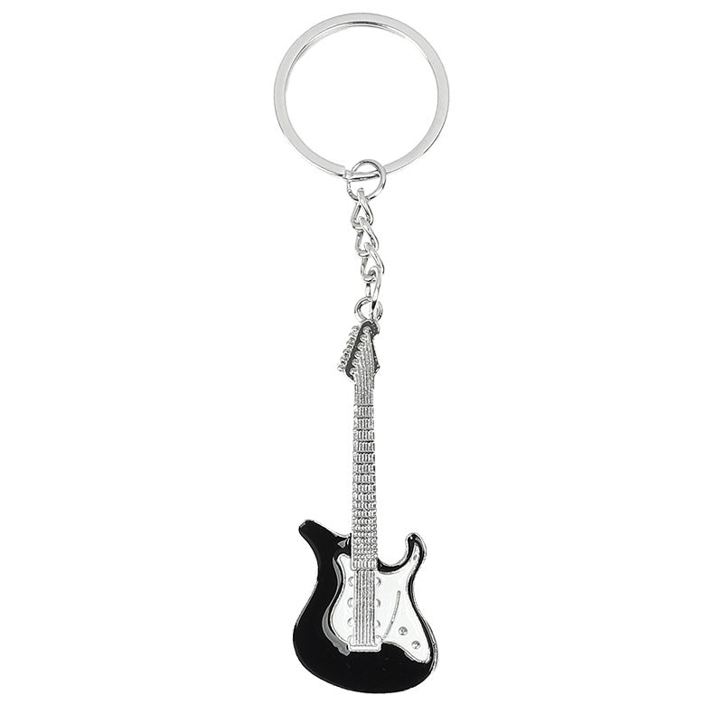 Wholesale Metal Musical Instrument Colorful Guitar Keychains ACC-KC-HongAo013