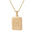 Wholesale  18K gold square brand stainless steel letter pendant necklace