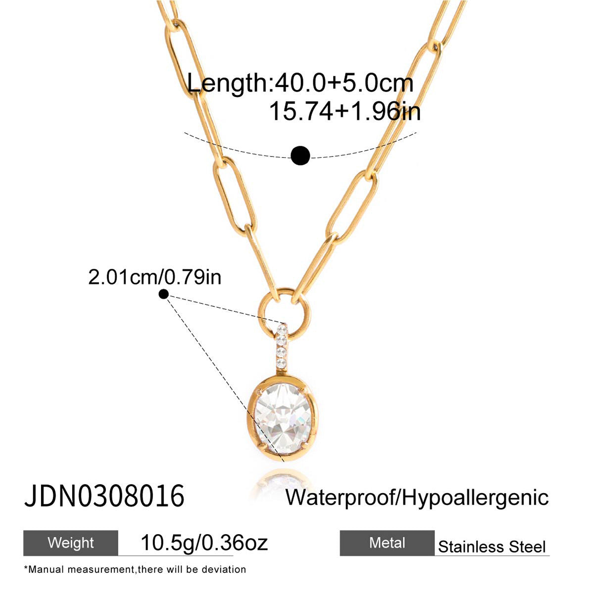 Wholesale Old Money Style Stainless Steel Zircon Clavicle Necklace Fashion Jewelry Accessory Gift