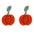 Wholesale Halloween Handmade Fabric Rice Bead Pumpkin Earrings