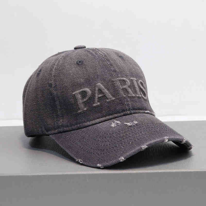 Wholesale Letter retro distressed denim baseball cap hat