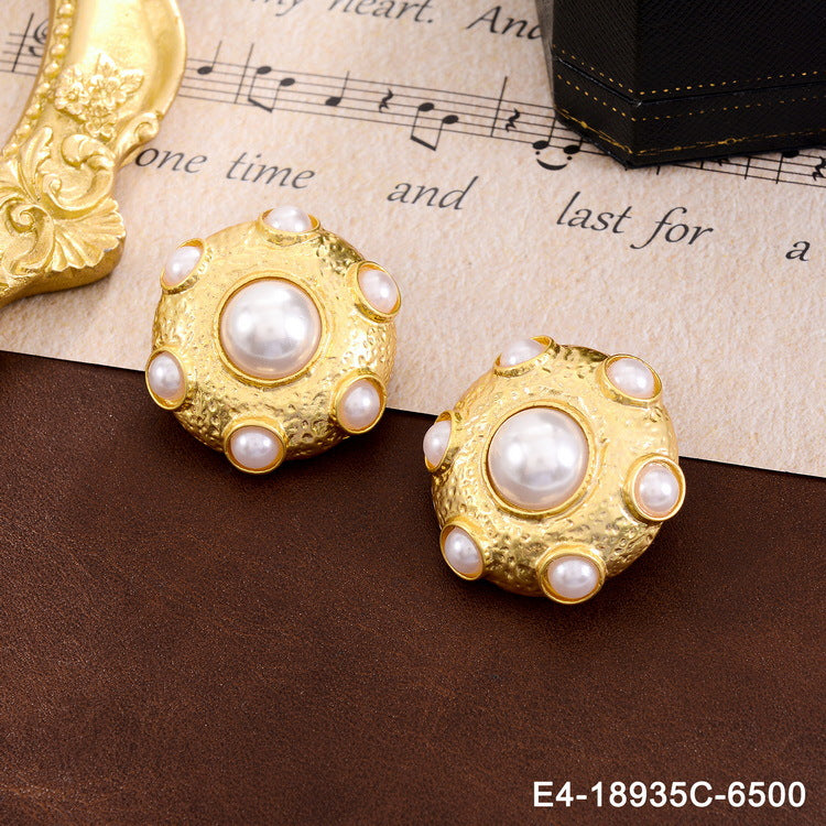 Wholesale Vintage Pearl Flower Earrings
