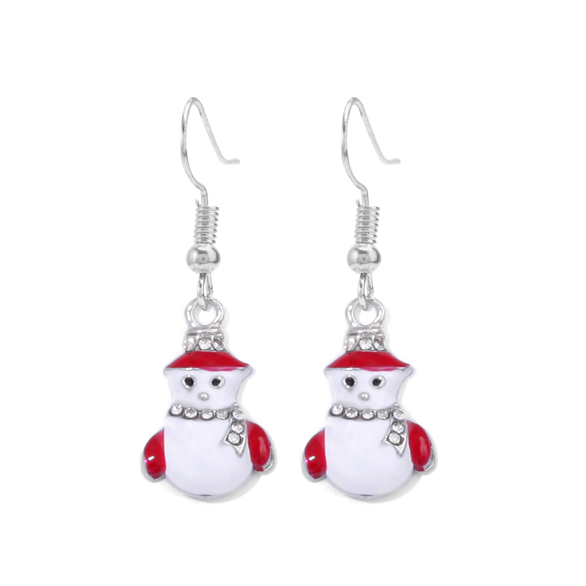 Wholesale Christmas Alloy Oil Drop Christmas Tree Snowflake Earrings ACC-ES-Bingl005