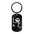 Wholesale  horror black stainless steel cartoon lettering keychain