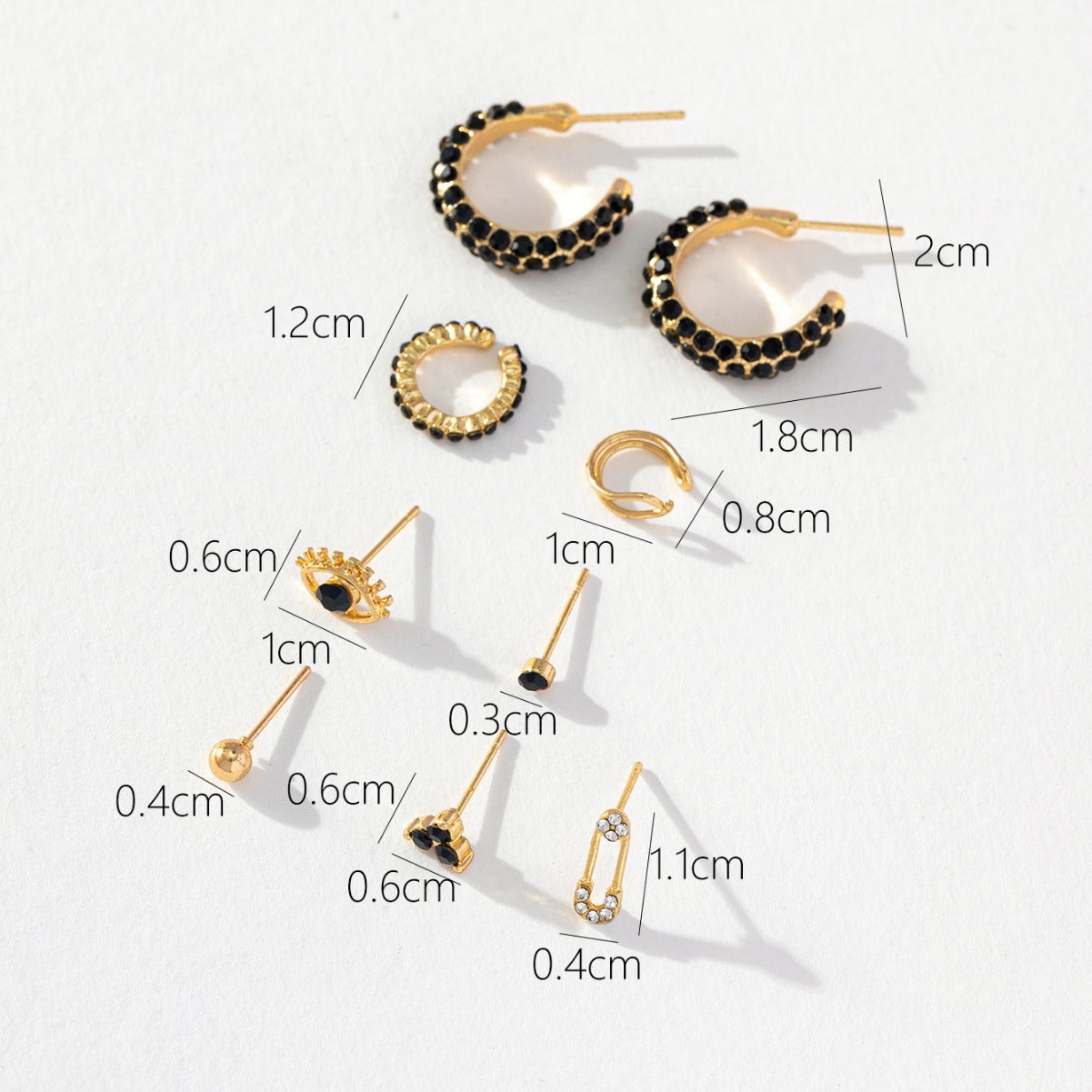 Wholesale  Popular Earrings C- type Alloy Ear Clip Set