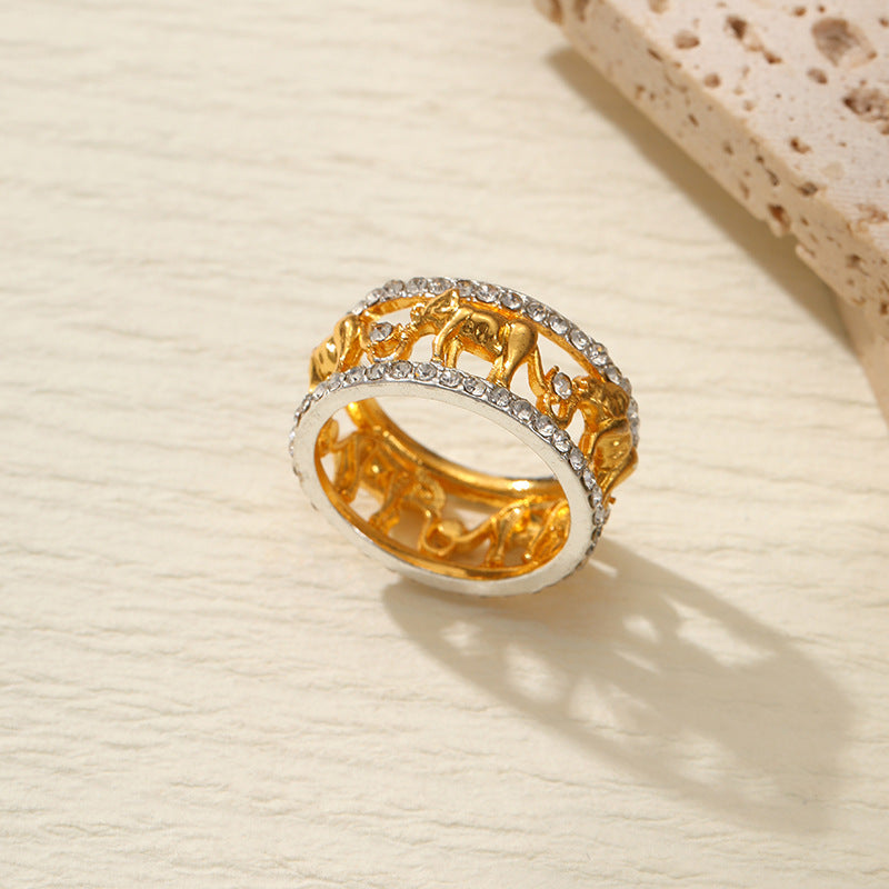Wholesale Elephant Diamond Ring ACC-RS-YunJ014