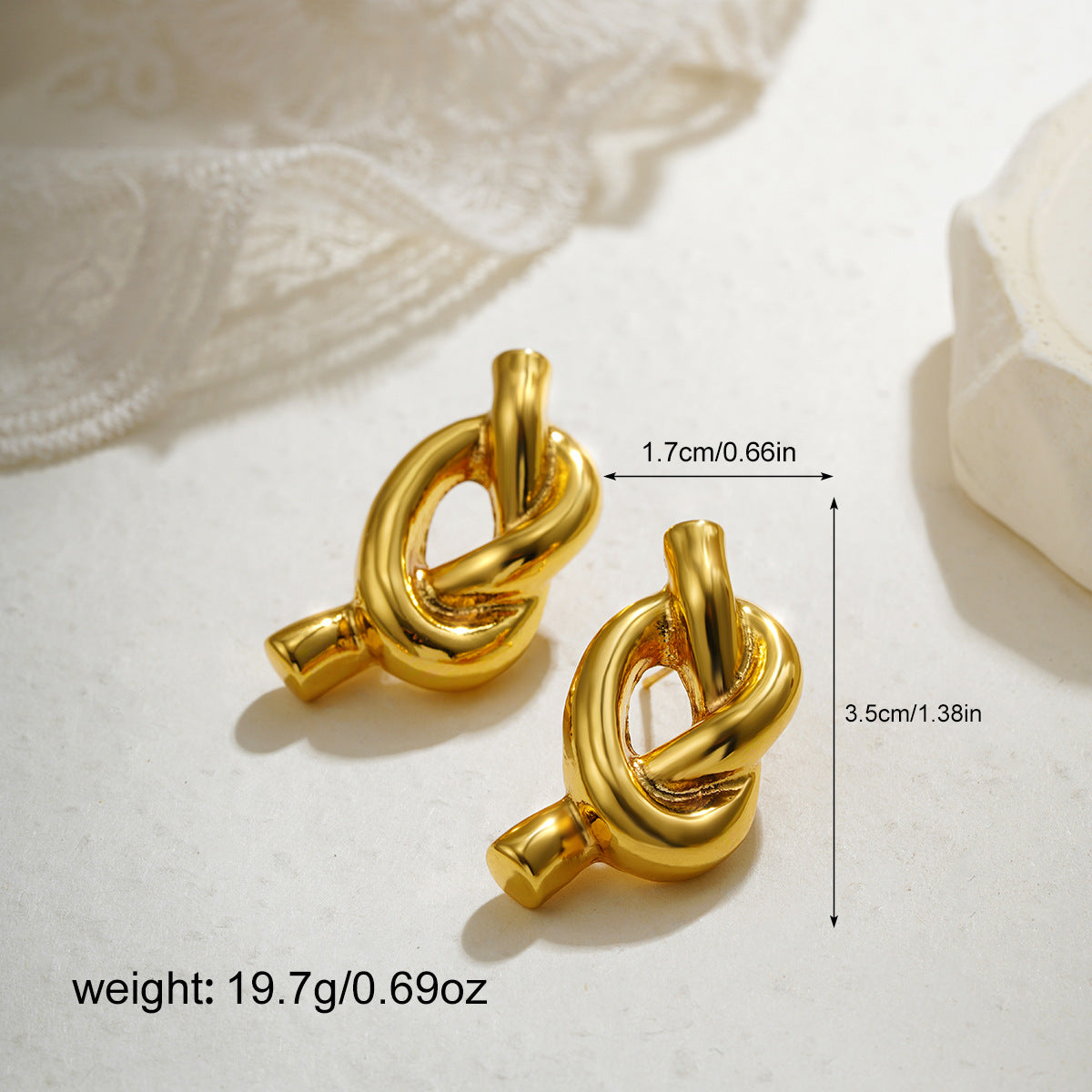 Wholesale  18K Gold Personality Exaggerated Large Earrings