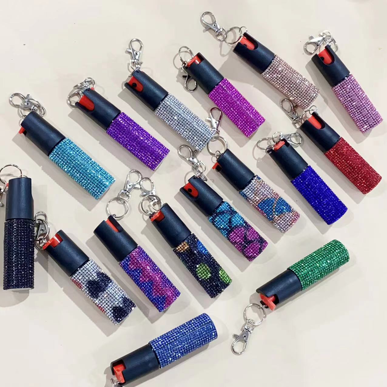 Wholesale colorful leopard print rhinestone plastic keychain ACCVIP-KC ...