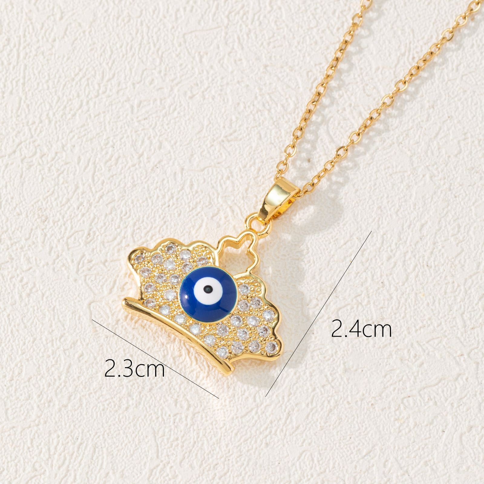 Wholesale Copper Eye Pendant Necklace Bohemian Style Fashion Jewelry Gift