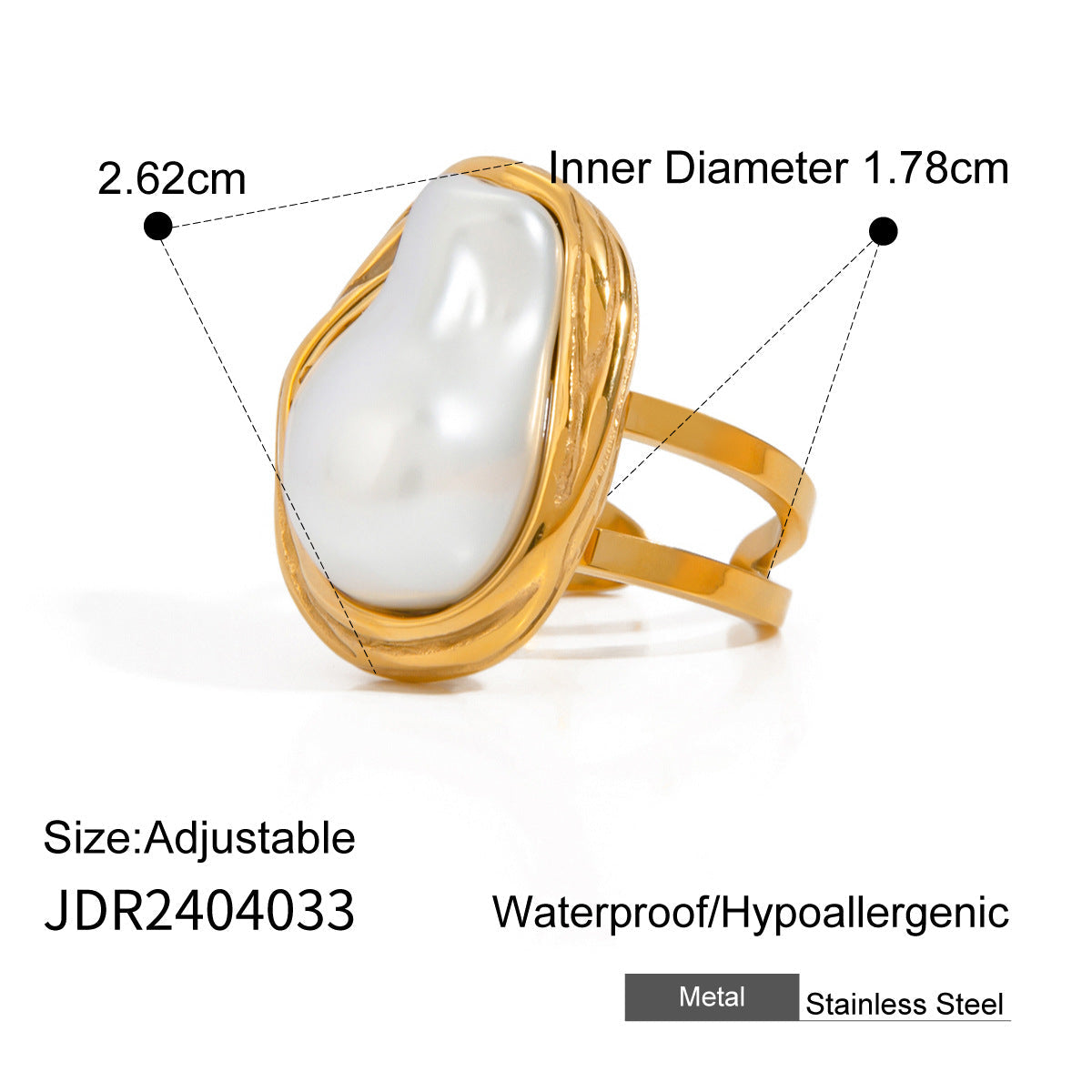 Wholesale Stainless Steel Pearl Necklace Pendant Exaggerated Niche Earrings